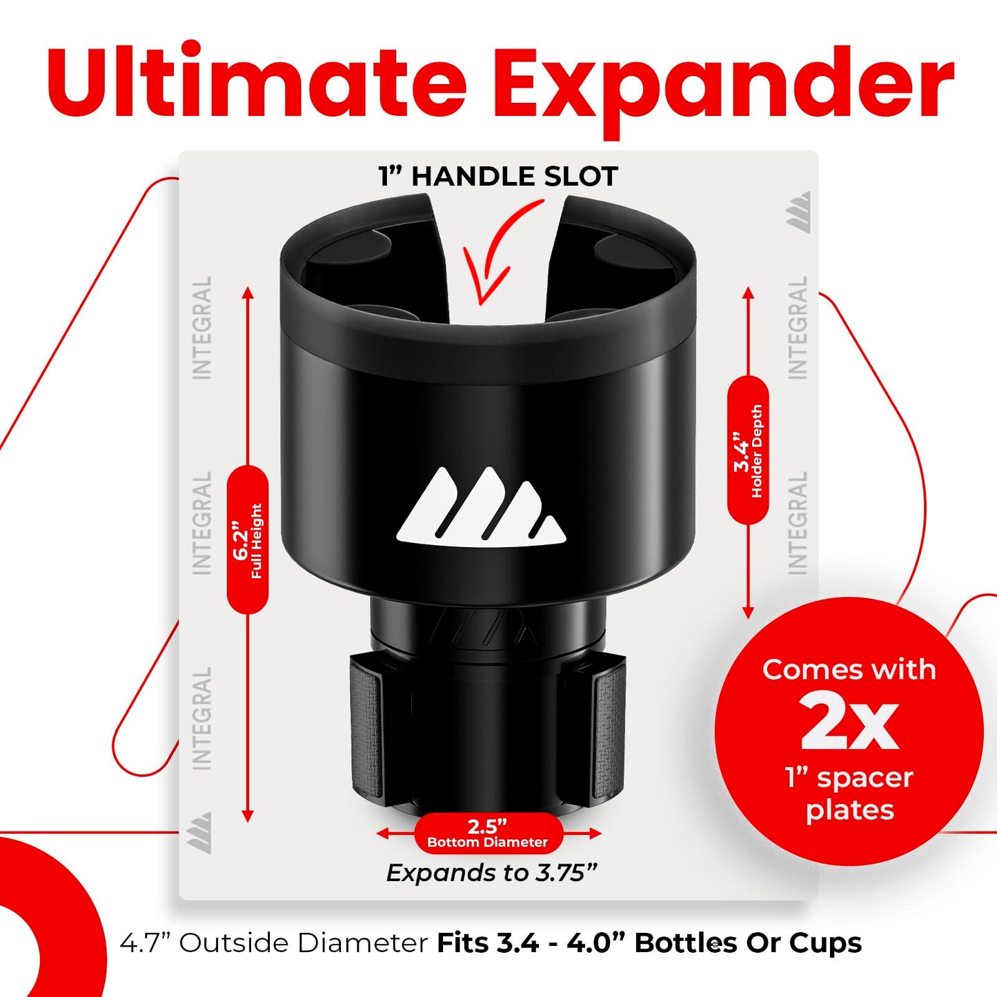 Integral Cup Holder Expander – Adjustable