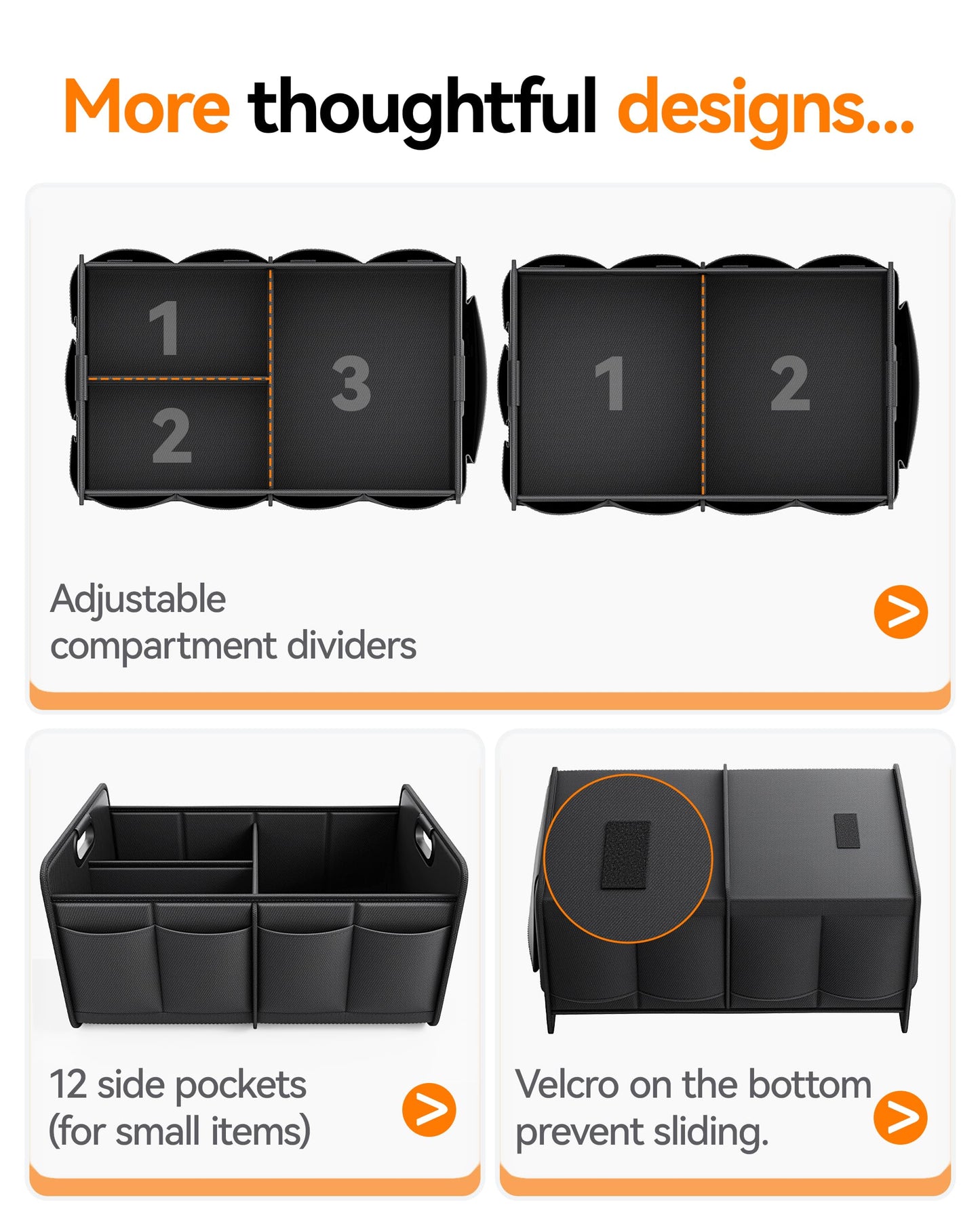 Homeve Foldable Trunk Organizer – Waterproof